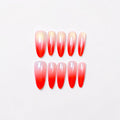 Red Ombre Cat Eye Press On Nails