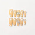 Champagne Crystal Press On Nails