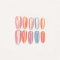 Pastel Chrome Press On Nails