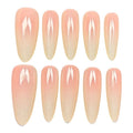 Peach Champagne Cat Eye Press On Nails