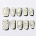 Black Kitty Sketch Press On Nails