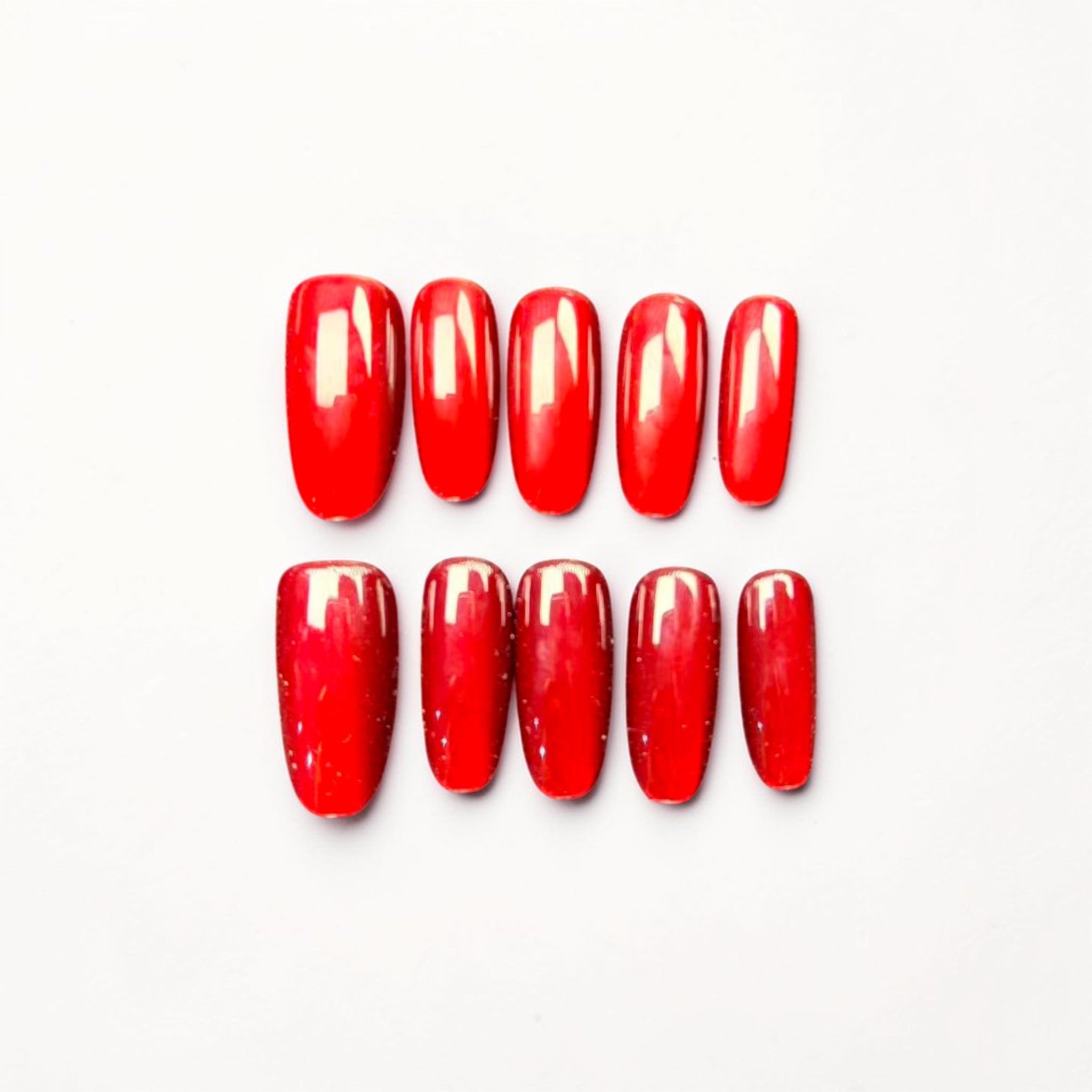 Burgundy Glossy Press On Nails