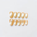 Amber Ombre Cat Eye Press On Nails