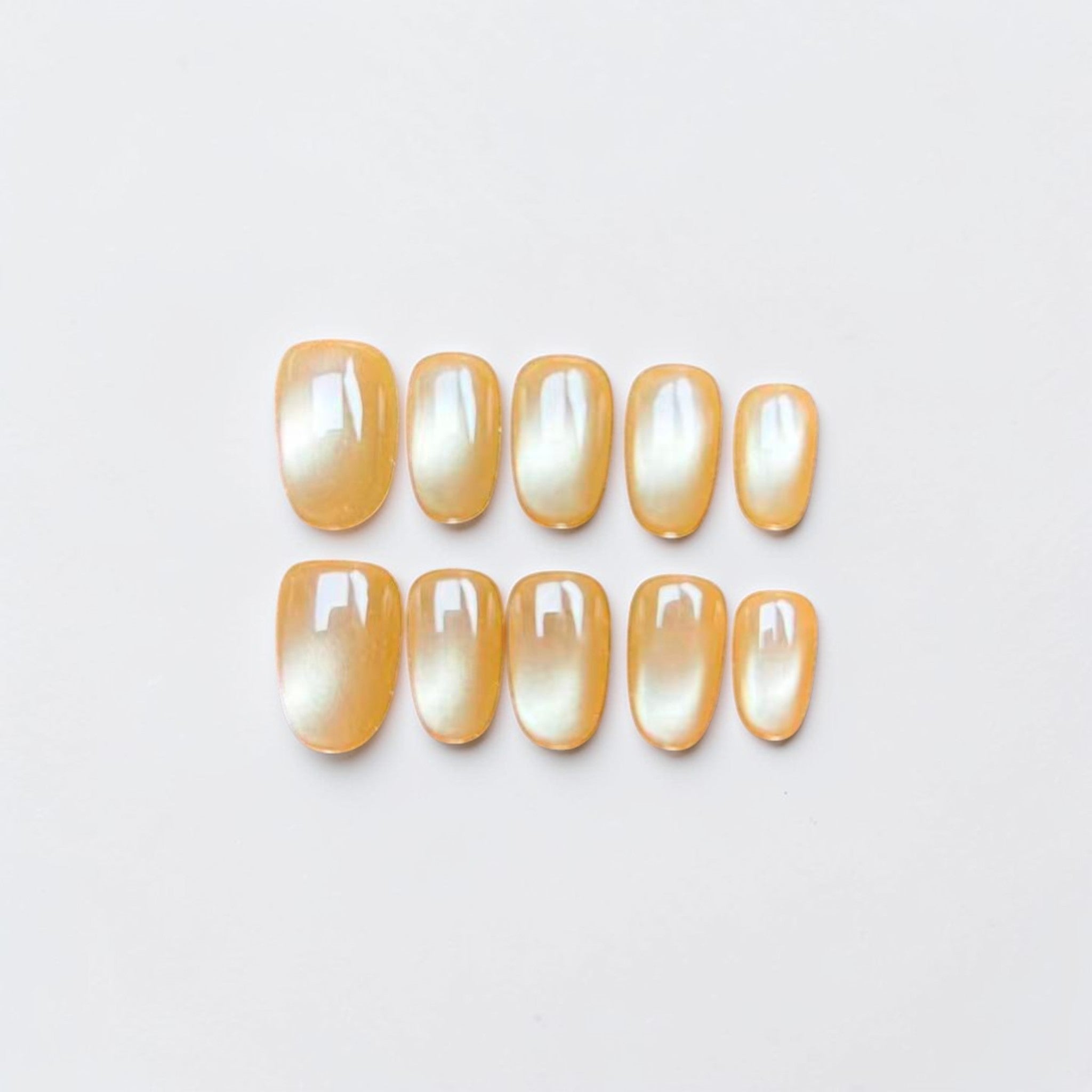 Amber Ombre Cat Eye Press On Nails